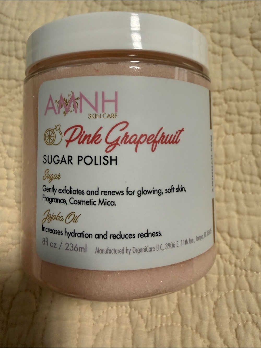 AMNH Pink Grapefruit Sugar Polish - Pink Exfoliating Body Scrub